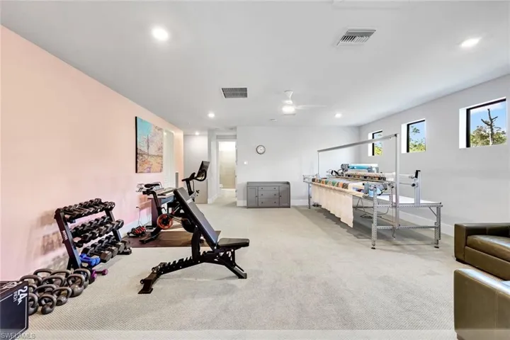 Lots of natural light in upstairs loft