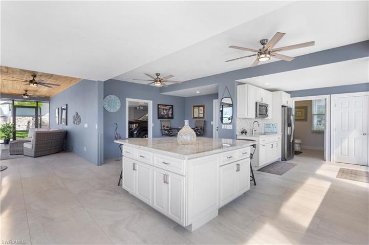 Entertaining area off pool