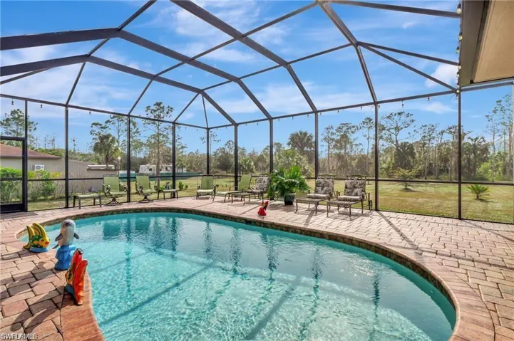Pool featuring a lanai and a patio