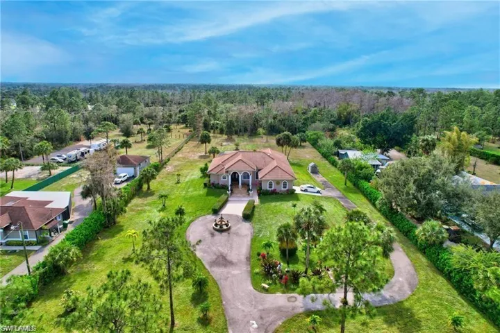 Drone / aerial view featuring a view of trees