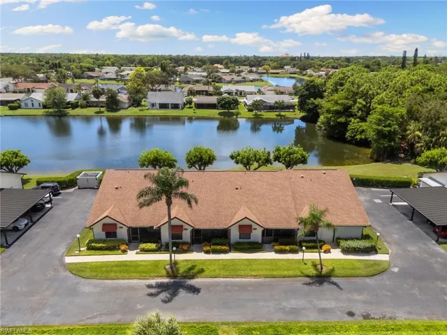 Drone / aerial view of a large body of water