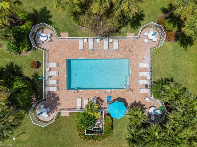 Bird's eye view of a pool