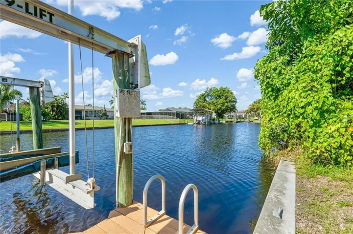 Dock with a water view