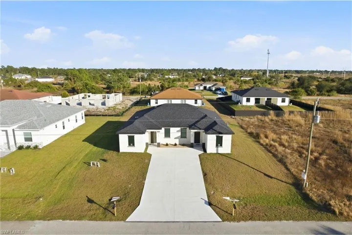 Aerial view of residential area