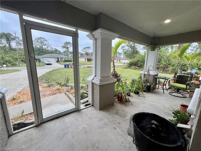 Screened front  entry porch.
