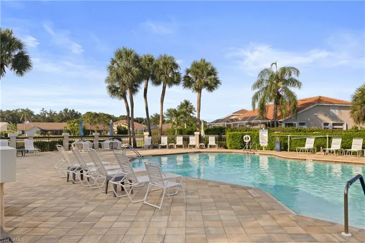 one of the two community pools