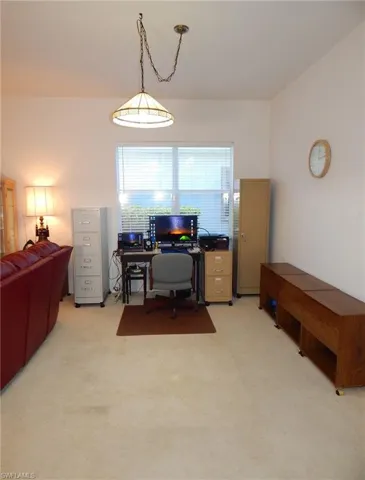 Office space with carpet floors