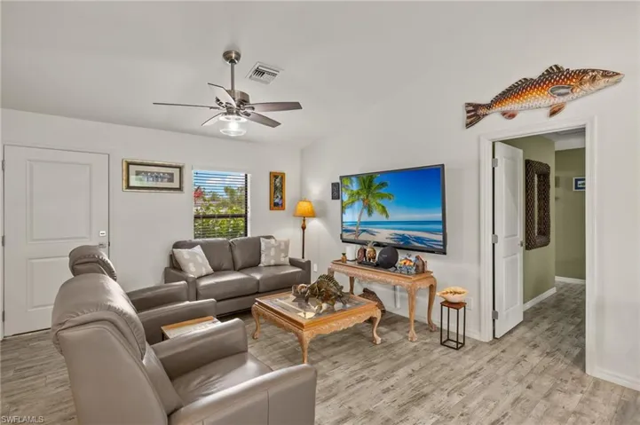 Ceiling fans throughout the house keep the air flowing and everyone comfortable.