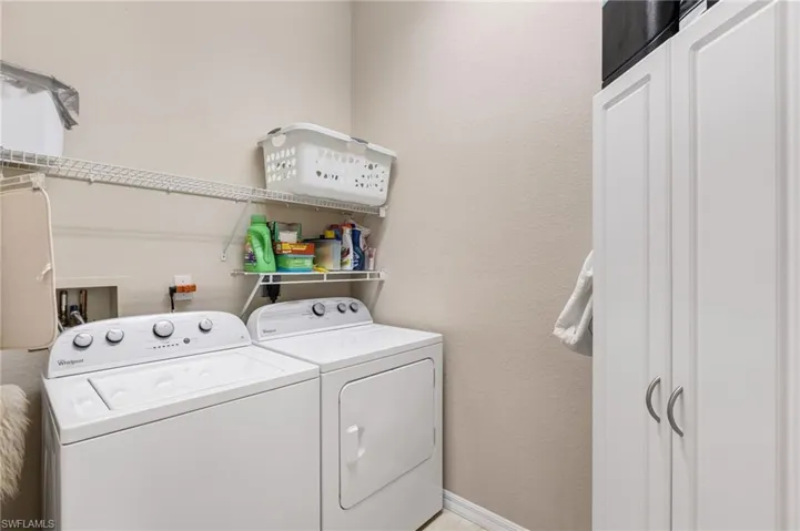 Laundry area with a washing machine and dryer