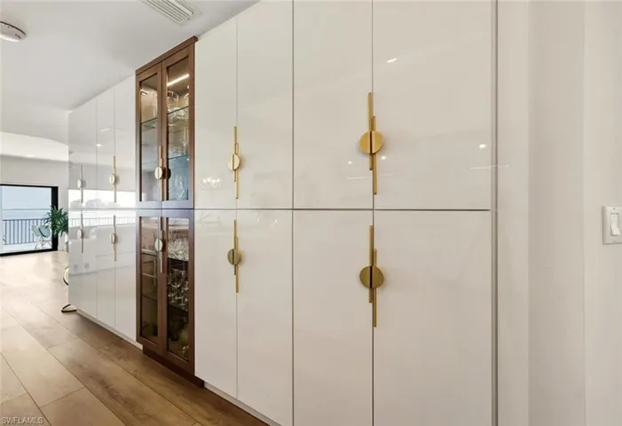 Detailed view of wood finished floors