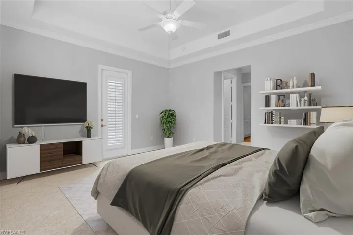 Photo has been virtually staged, painted, & carpet added