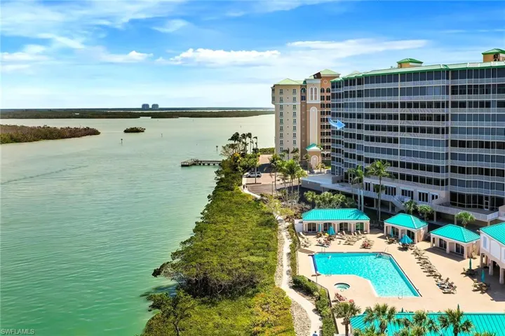Water view with a gazebo