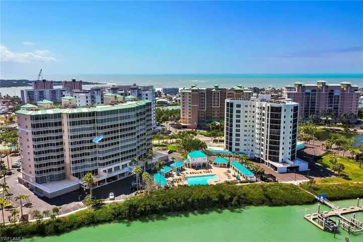 Bird's eye view with a view of city and a water view