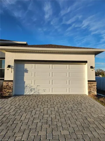 Garage with driveway