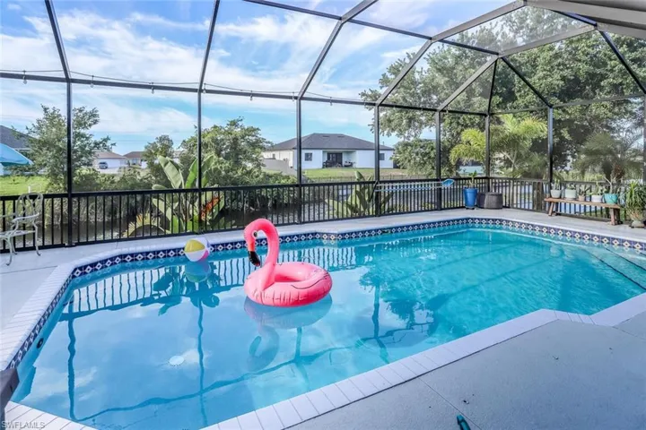 Dont worry about the kids going inside, half bath entrance from only the pool.
