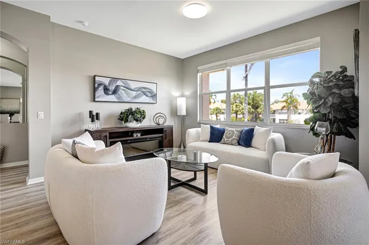 Living room featuring light hardwood / wood-style floors