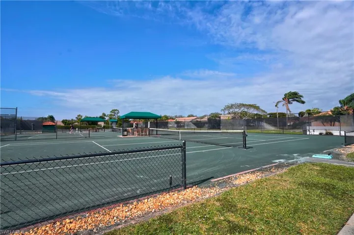 View of tennis court