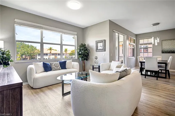 Living room featuring light hardwood / wood-style floors