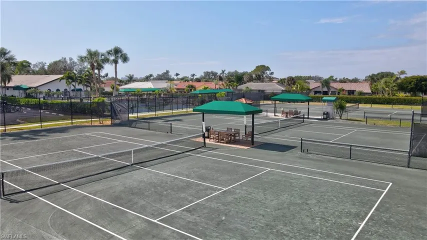 View of tennis court