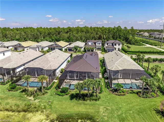 Aerial view of residential area