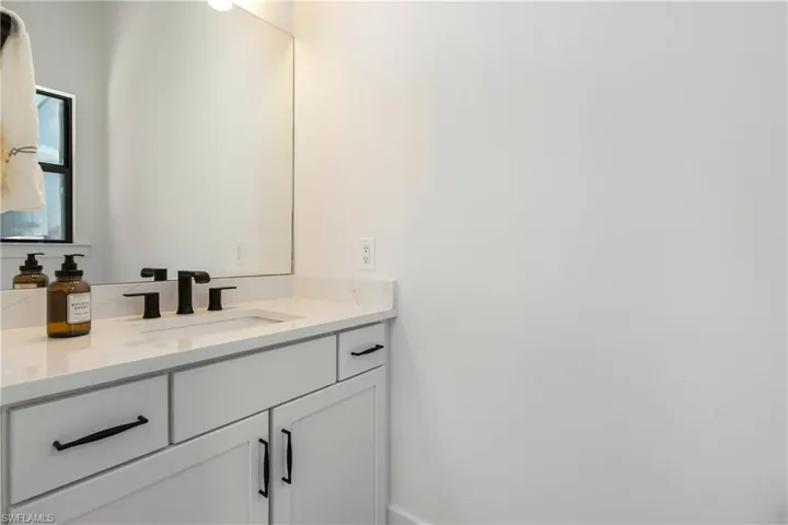 Bathroom featuring vanity