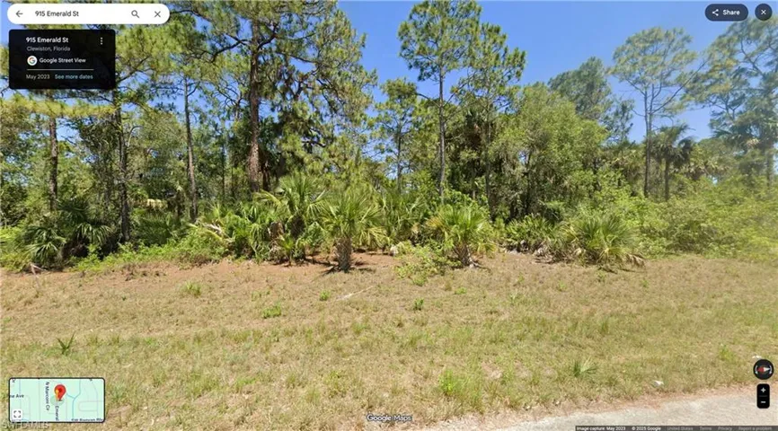 View of undeveloped land