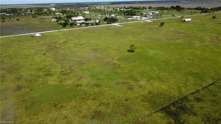 Aerial view of the 5 acres and adjacent parcel