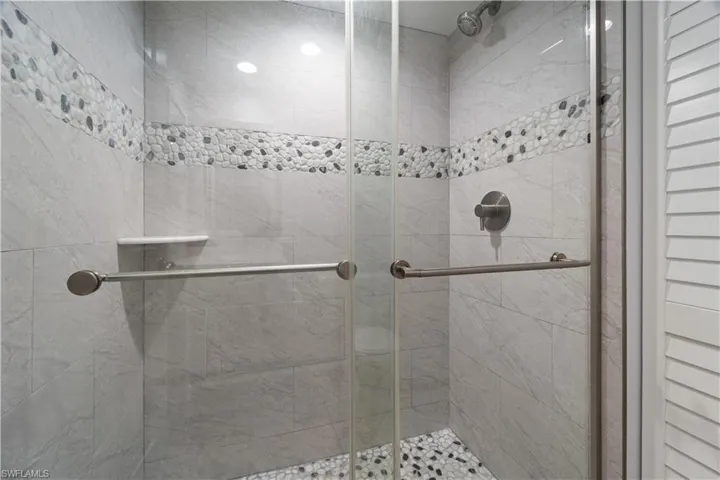 Bathroom featuring a stall shower