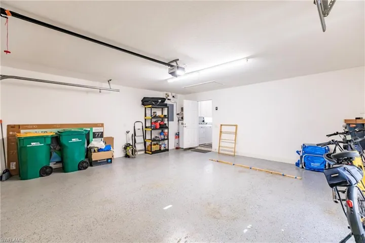 Straight in 2 car garage.