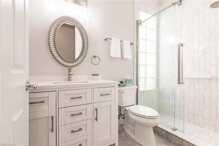 Guest bathroom was remodeled too.