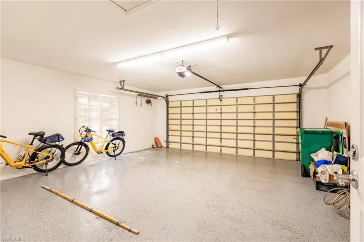 Clean 2 car garage.
