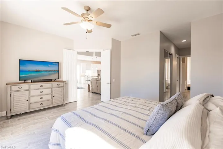 French doors to the master bedroom.