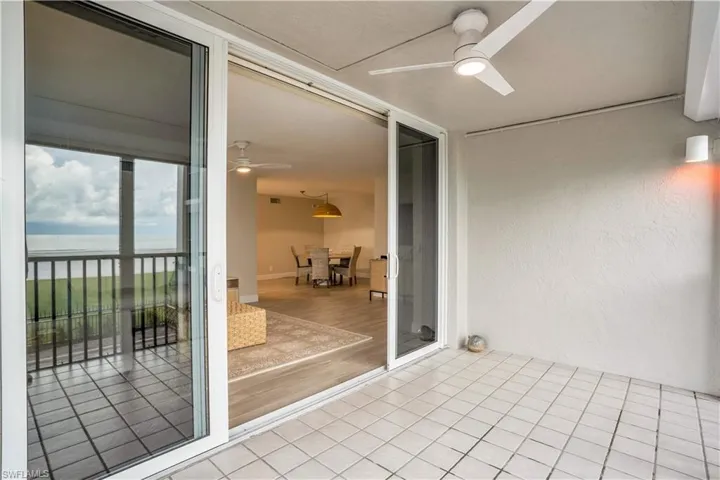 Tiled balcony