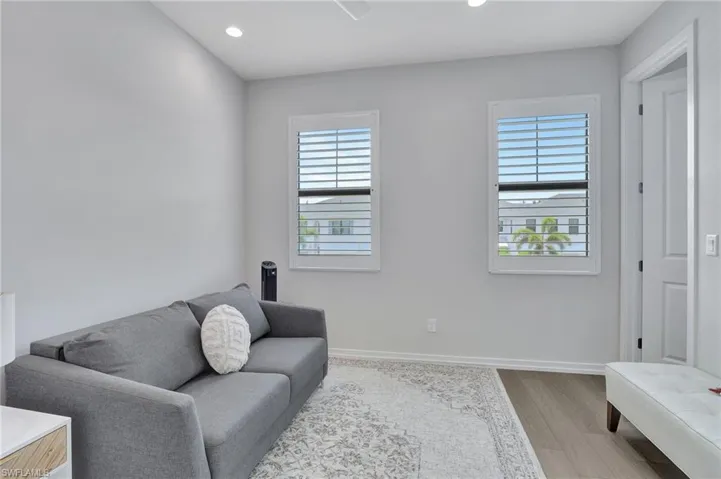Living area featuring light hardwood / wood-style flooring