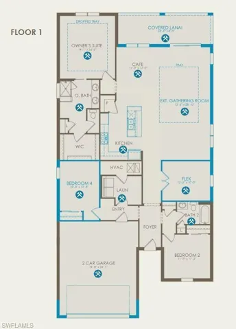 Floor plan with structura options selected