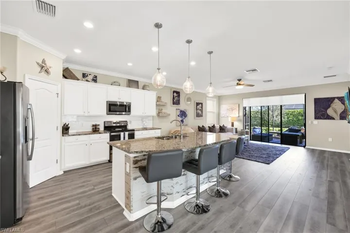 open kitchen walk-in pantry