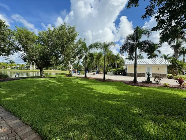 View of yard featuring a water view