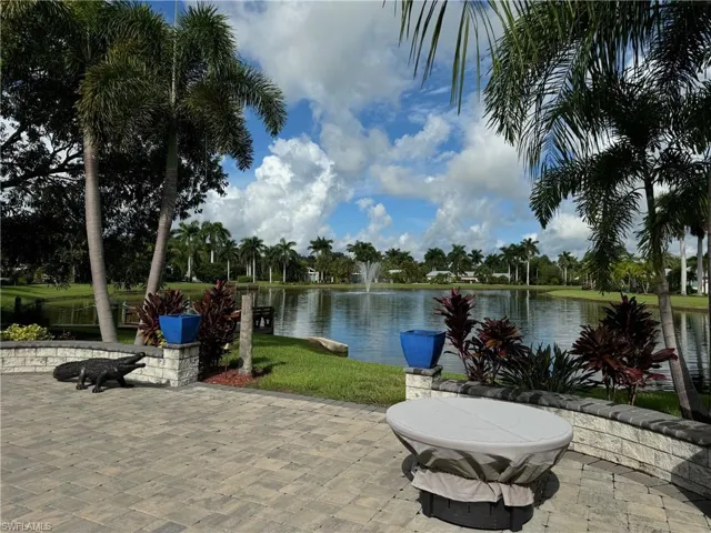 View of patio / terrace featuring a water view