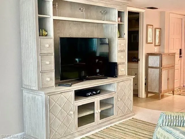 View of tiled living room