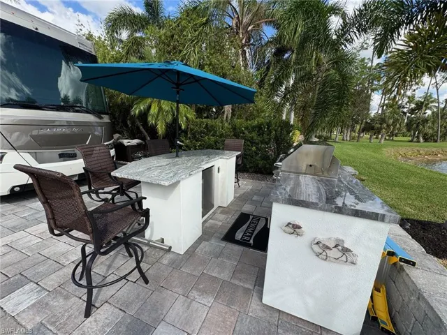 View of patio / terrace with grilling area and exterior kitchen