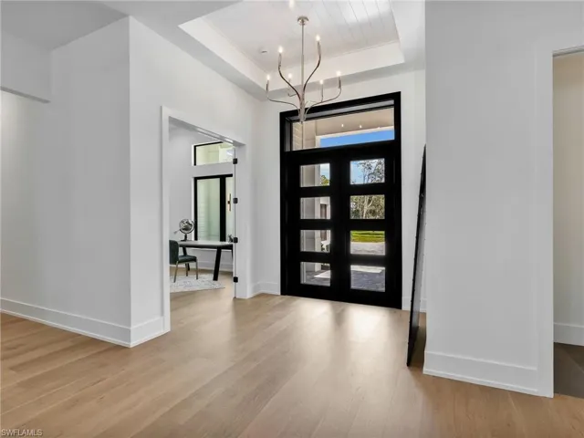 Stunning Front Entry with Massive Iron door/Transom window & Tray Ceiling