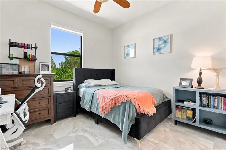 Recessed window with exterior scenery