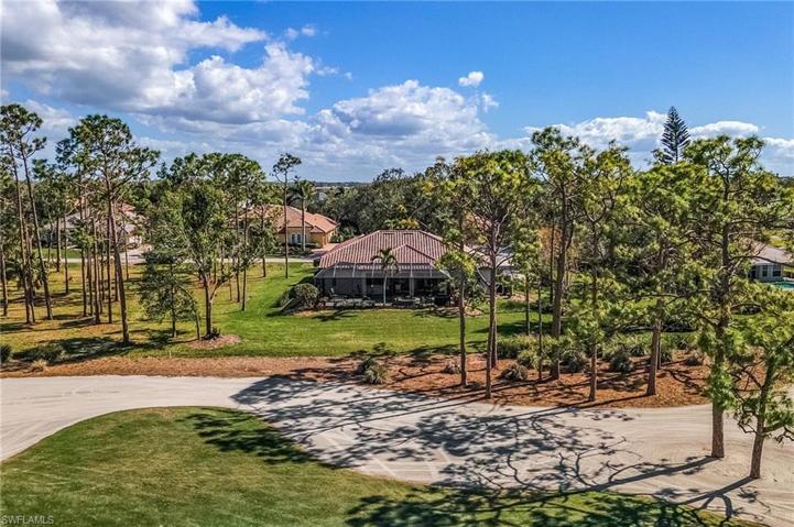 Lots of green space around this home.