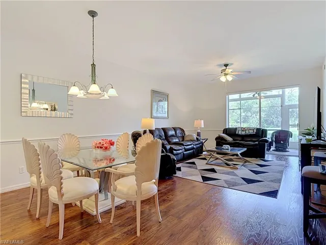 Wood-finish flooring throughout