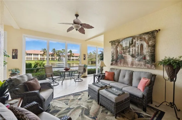 Enclosed Lanai sitting area just outside Living room.