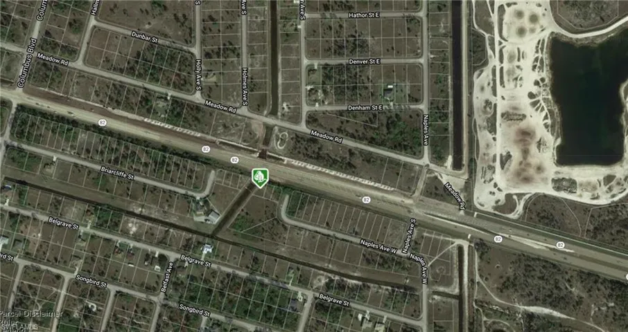 Aerial Map View. Displaying the geographic layout of the property and surrounding parcels