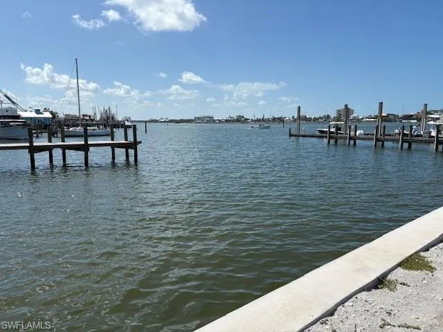 Dock with a water view