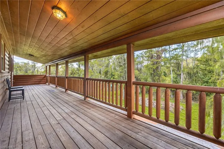 View of wooden terrace