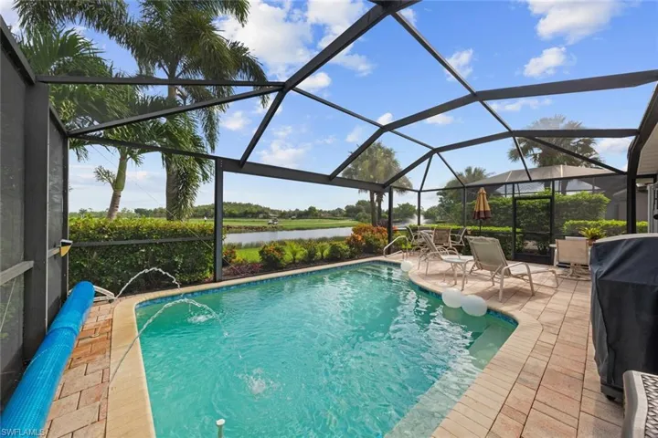 Salted private pool with water element