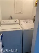 Laundry area featuring washing machine and dryer